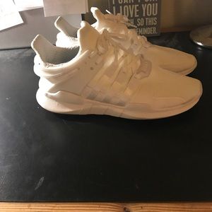 All white Adidas EQT’s
